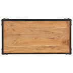 Mesa de centro de madera maciza acacia 90x45x35 cm