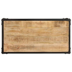Mesa de centro de madera maciza de mango rugosa 90x45x35 cm