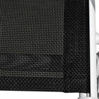 Juego de comedor de jardín 5 piezas de acero negro