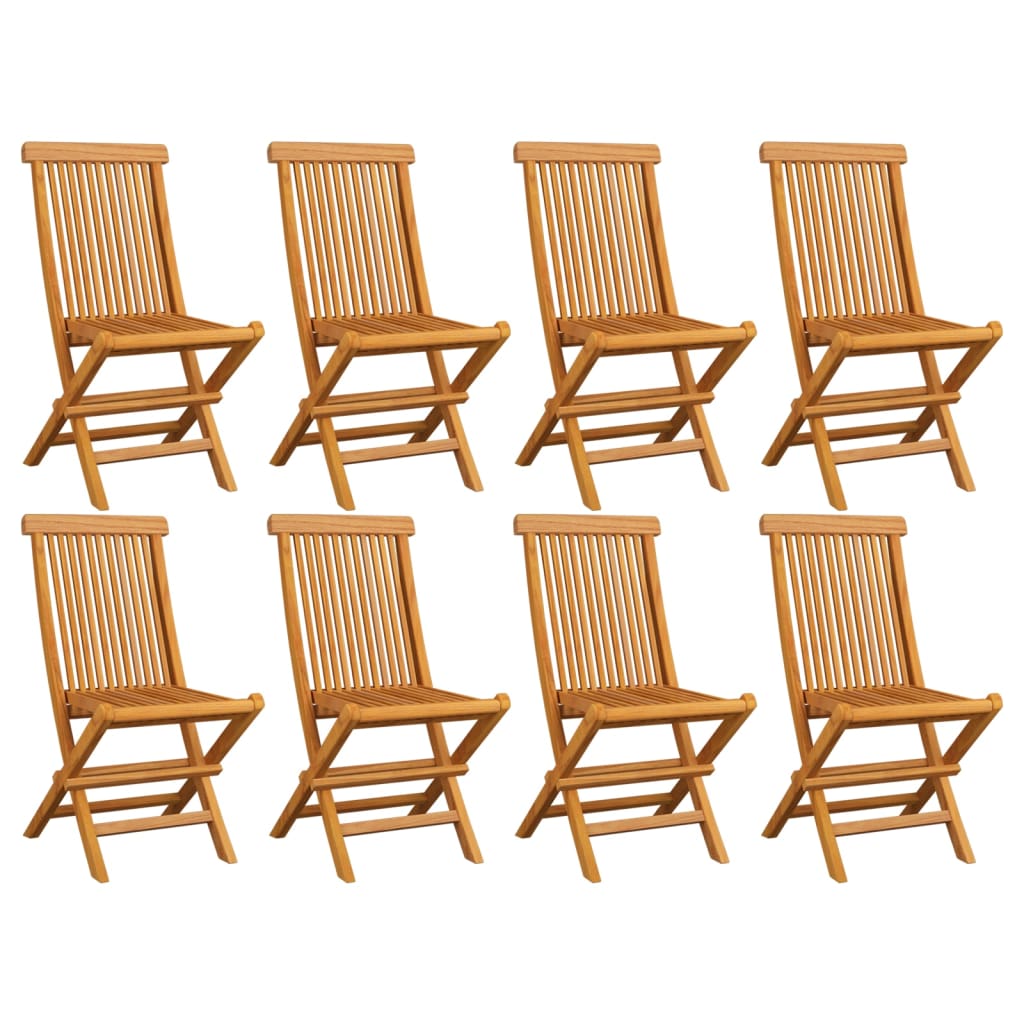 4-piece folding garden chairs solid teak wood