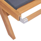Tumbonas plegables con ruedas 2 uds teca maciza y textilene