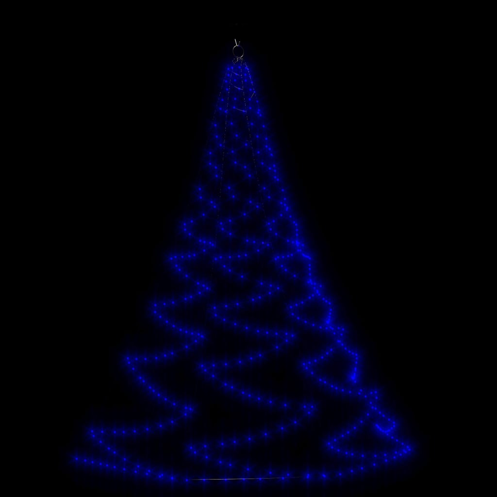 Árbol de pared con gancho metálico 720 LED azul 5 m