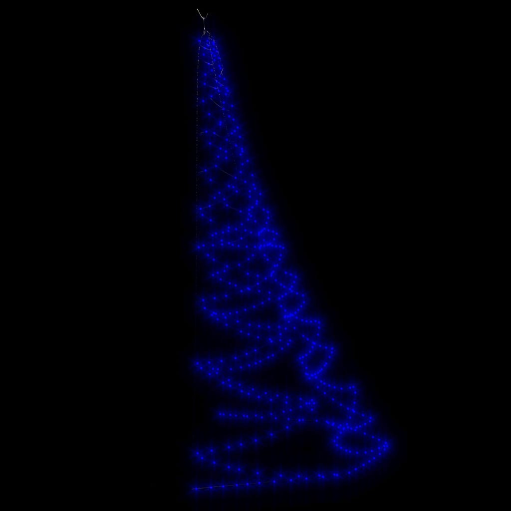 Árbol de pared con gancho metálico 720 LED azul 5 m