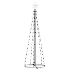 Árbol de Navidad cónico 84 LED blanco cálido 50x150 cm