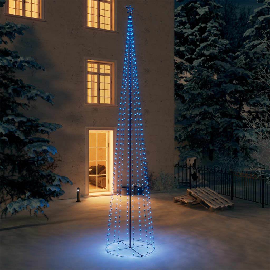 Árbol de Navidad cónico 84 LED blanco cálido 50x150 cm