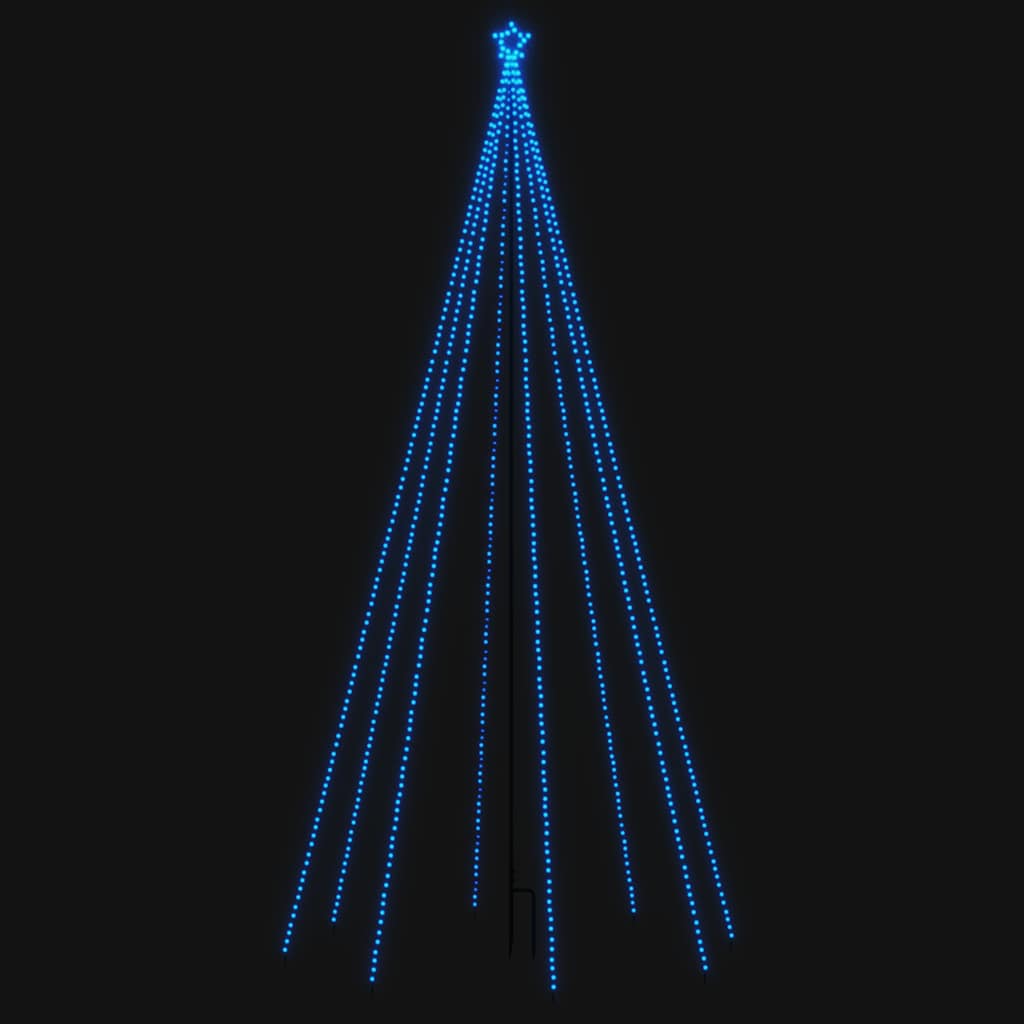 LED árbol de Navidad interior y exterior 576 LED azul 3,6 m