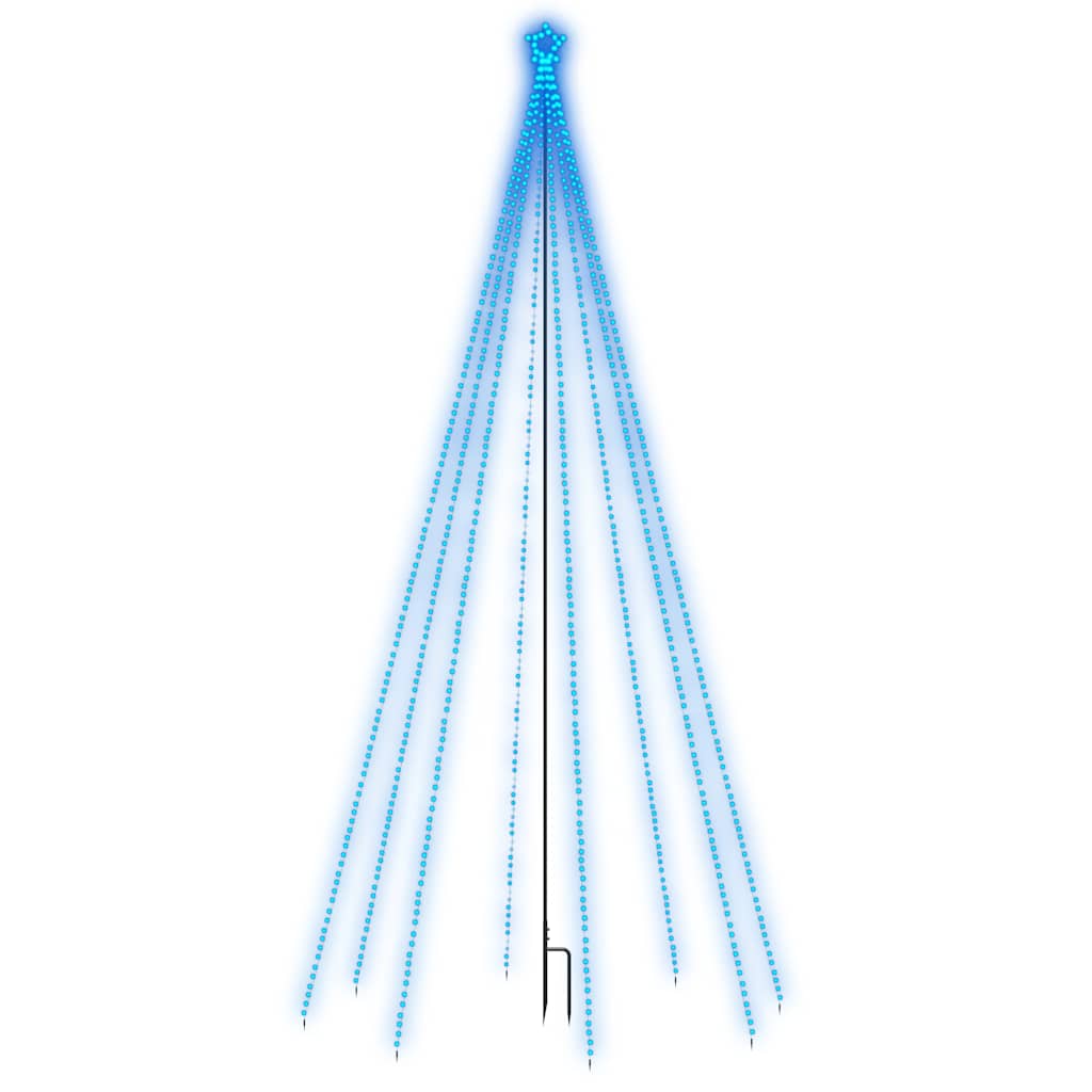 LED árbol de Navidad interior y exterior 576 LED azul 3,6 m
