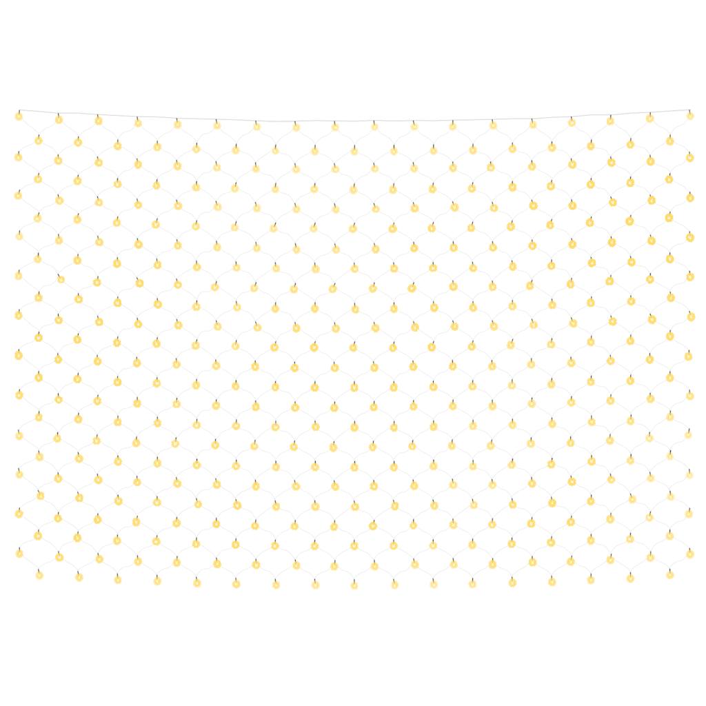 Red de luces de Navidad 204 LED blanco cálido 3x2 m