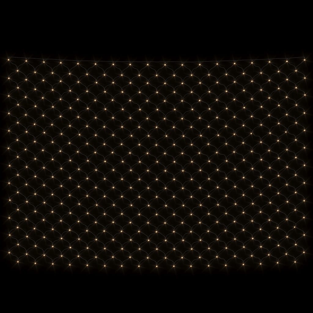 Red de luces de Navidad 204 LED blanco cálido 3x2 m