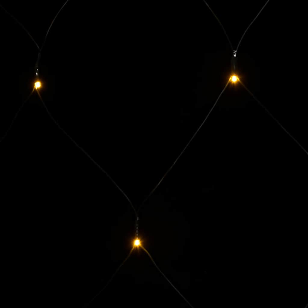 Red de luces de Navidad 204 LED blanco cálido 3x2 m