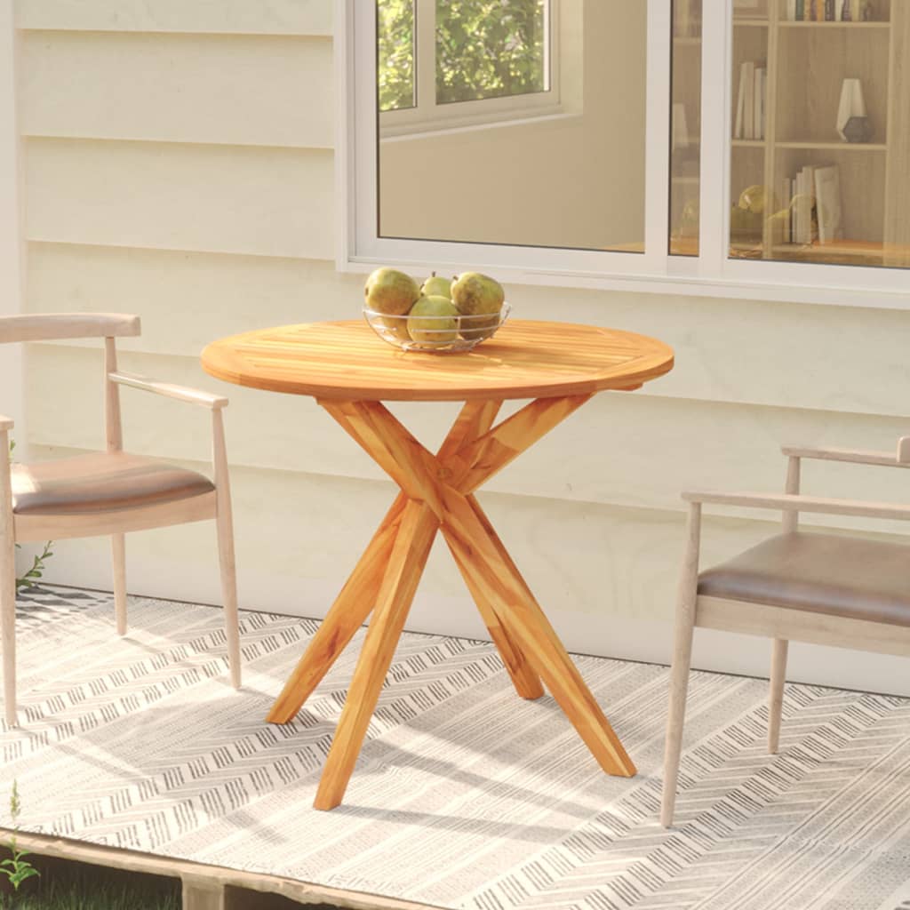 Mesa de comedor de jardín plegable teca maciza 110x110x75 cm
