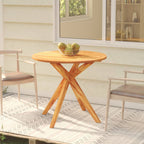 Mesa de comedor de jardín plegable teca maciza 110x110x75 cm