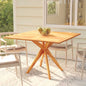 Mesa de comedor de jardín plegable teca maciza 110x110x75 cm