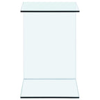 Mesa auxiliar de vidrio templado 40x40x60 cm