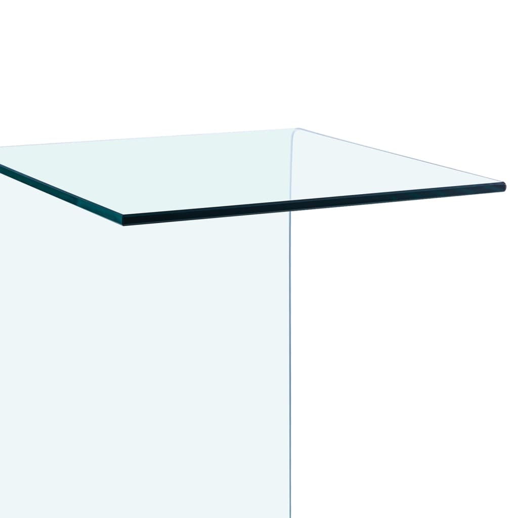 Mesa auxiliar de vidrio templado 40x40x60 cm