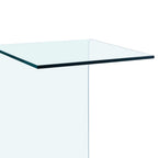 Mesa auxiliar de vidrio templado 40x40x60 cm