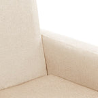 Silla mecedora de tela crema