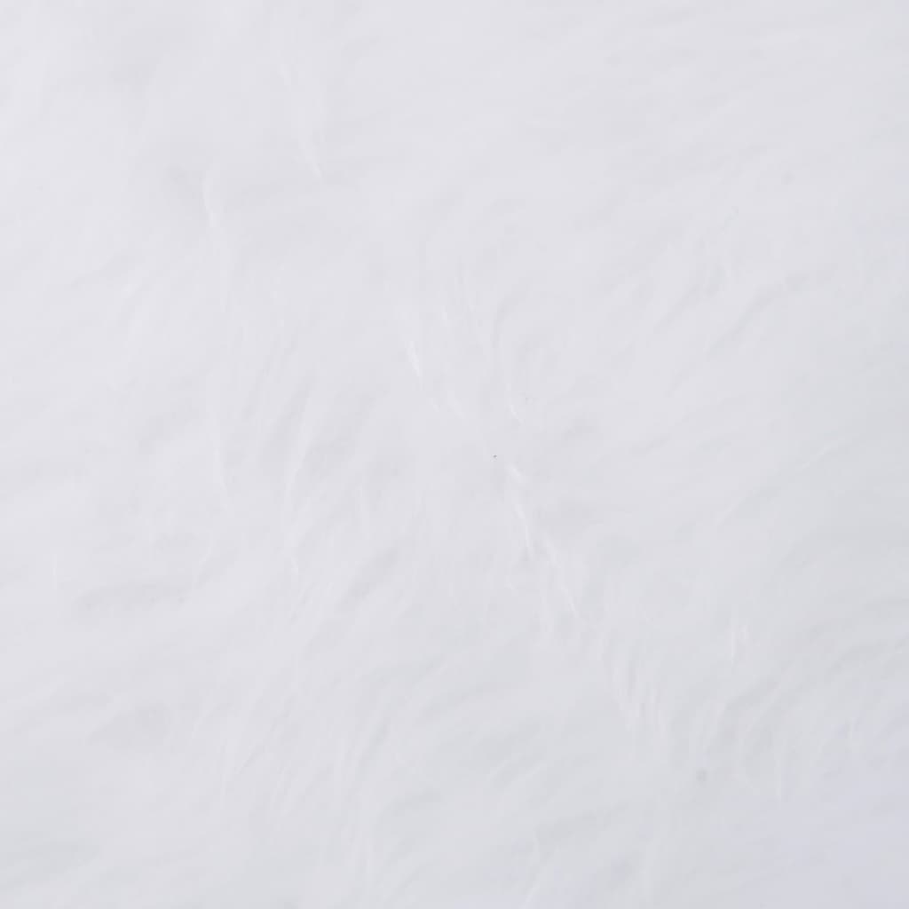 Falda para árbol de Navidad blanca de 122 cm de piel sintética
