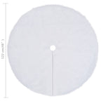 Falda para árbol de Navidad blanca de 122 cm de piel sintética