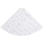 Falda de árbol de Navidad de lujo blanca de 122 cm de piel sintética