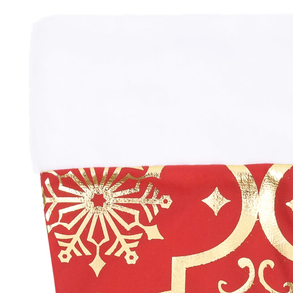 Falda de árbol de Navidad de lujo con calcetín de tela roja de 122 cm de