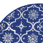 Falda del árbol de Navidad de lujo con calcetín tela azul 122cm