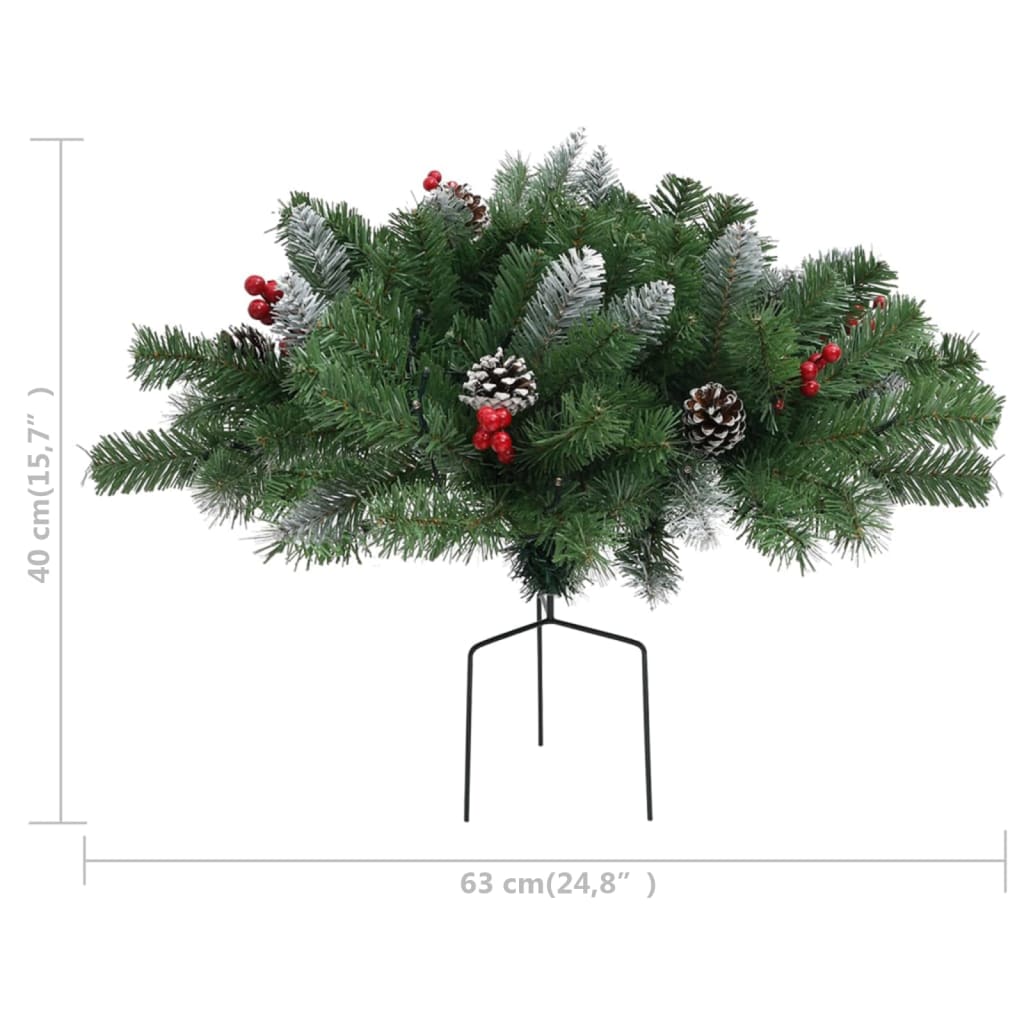 Árbol de Navidad artificial con luces PVC verde 40 cm