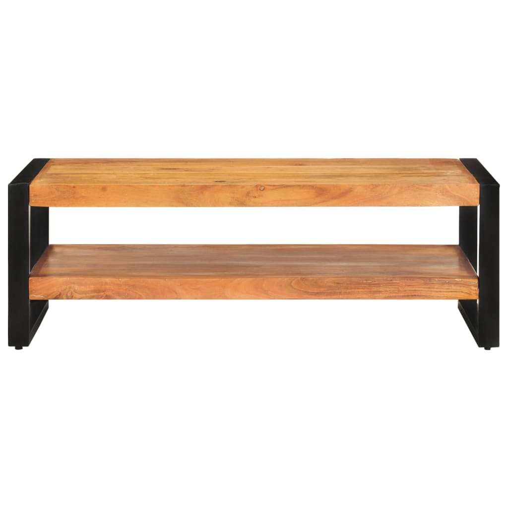 Mesa de centro de madera maciza de acacia 120x60x40 cm