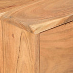 Aparador de madera maciza de acacia 88x30x73 cm