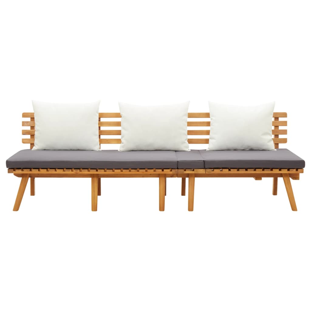 Sofá de jardín madera de acacia maciza 200x65 cm