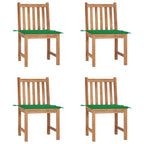 Sillas de jardín 4 unidades madera maciza de teca