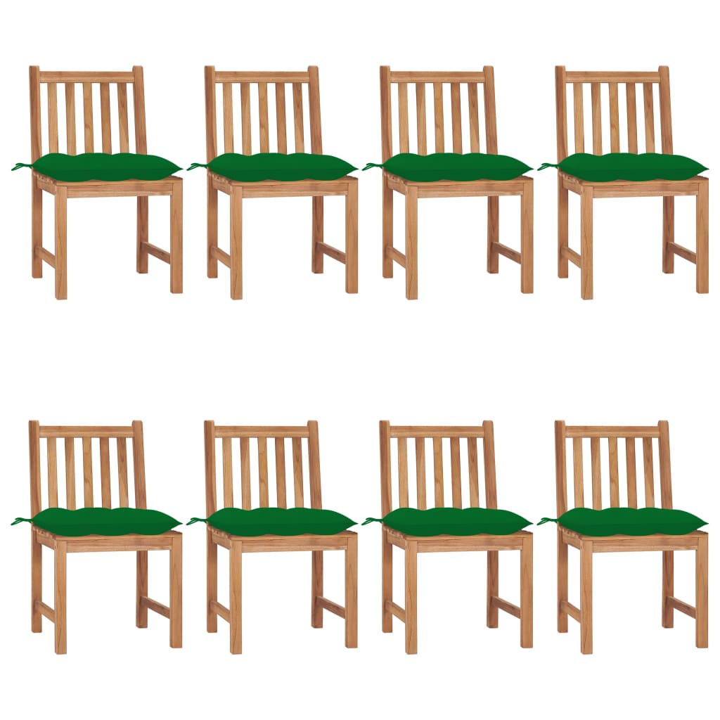 Garden chairs 8 units solid teak wood