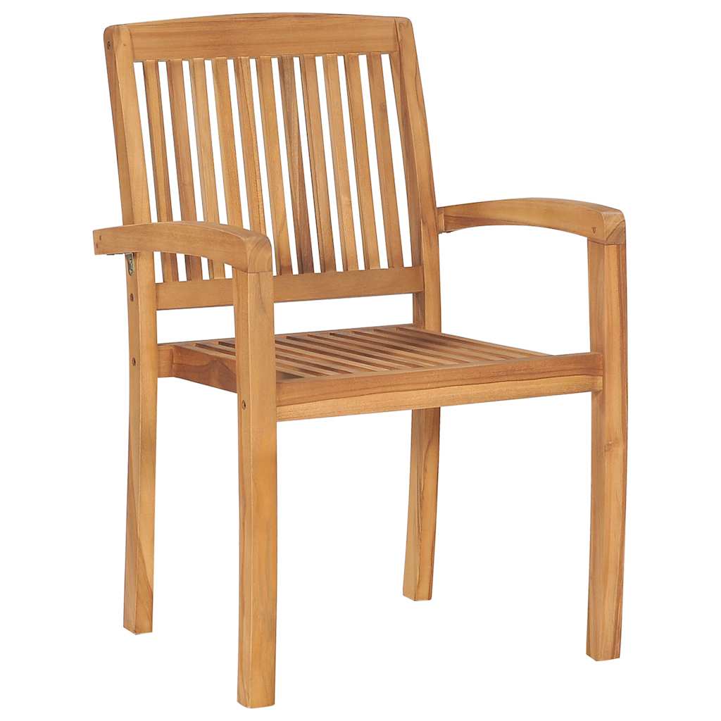 Juego de comedor para jardín 5 piezas madera maciza de teca