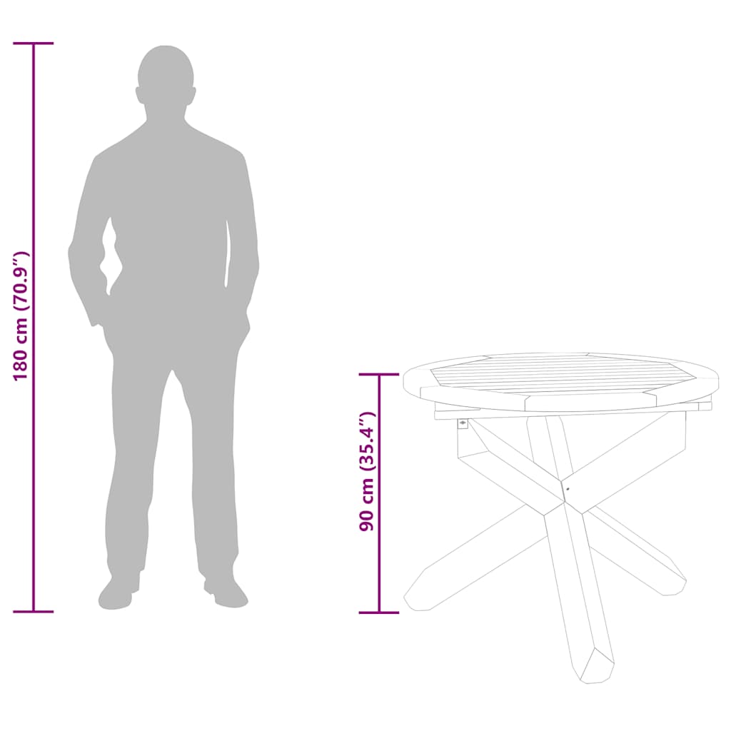 Juego de comedor para jardín 5 piezas madera maciza de teca