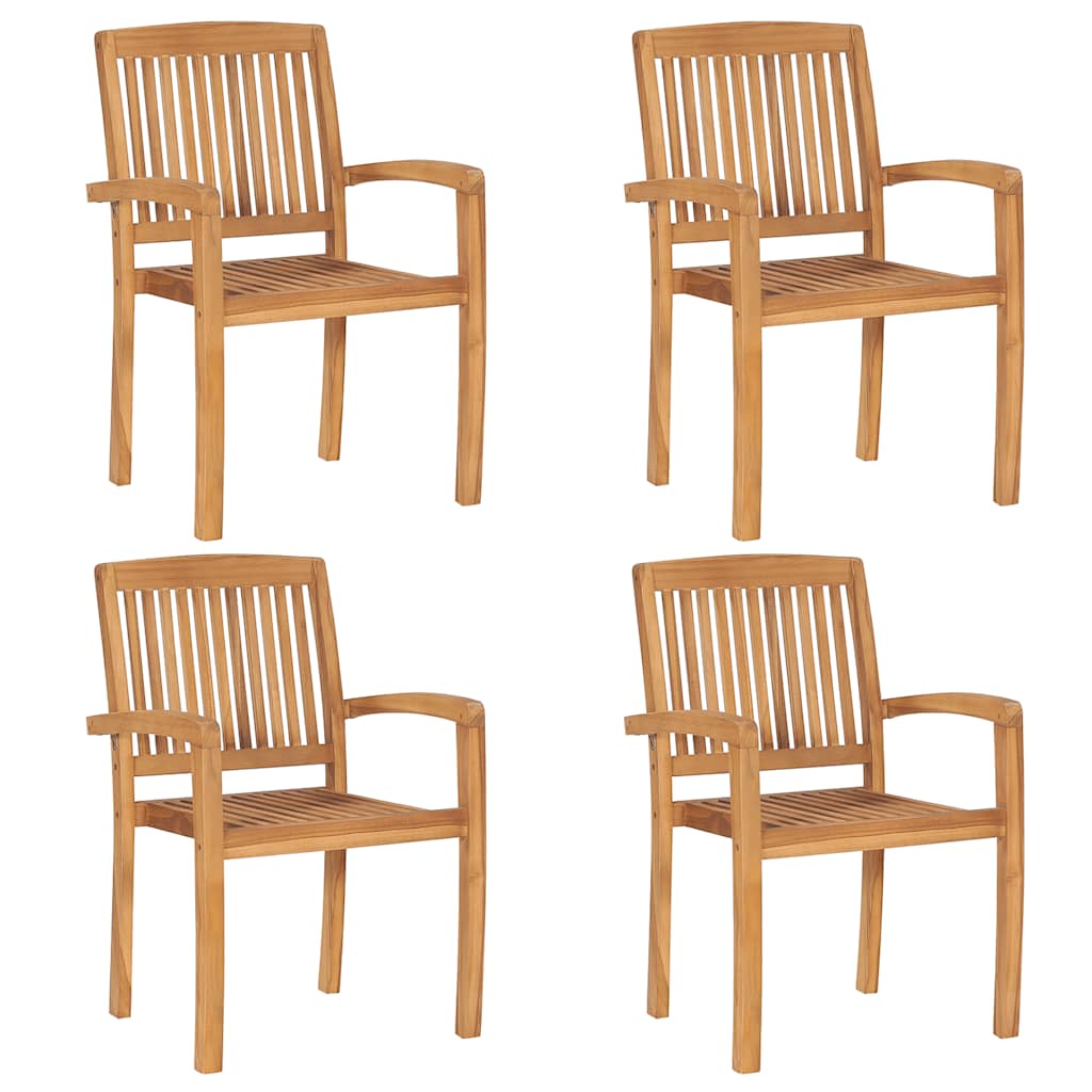 Juego de comedor para jardín 5 piezas madera maciza de teca