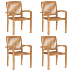 Juego de comedor para jardín 5 piezas madera maciza de teca