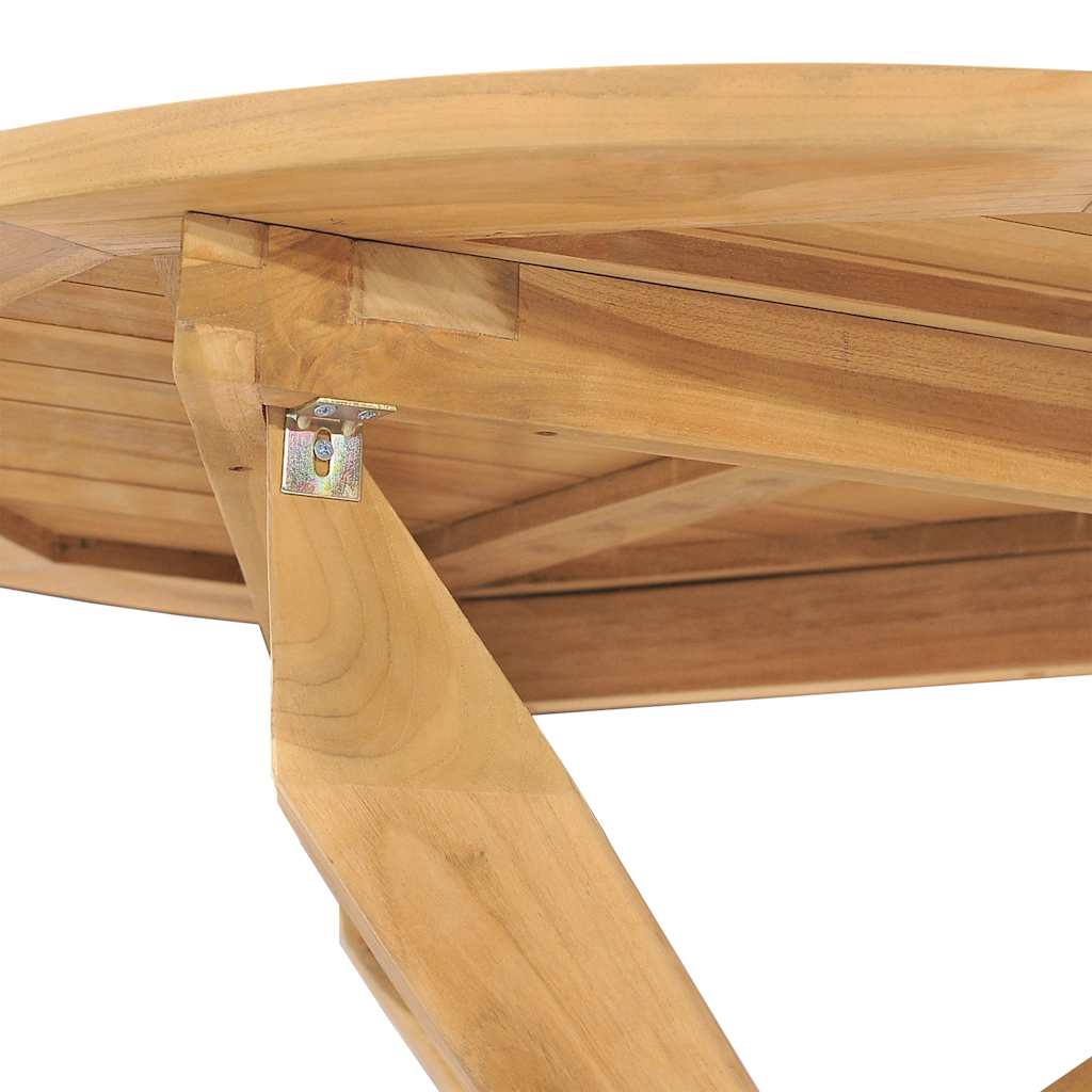 Juego de comedor para jardín 5 piezas madera maciza de teca