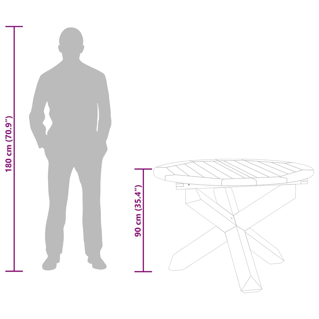 Juego de comedor para jardín 5 piezas madera maciza de teca