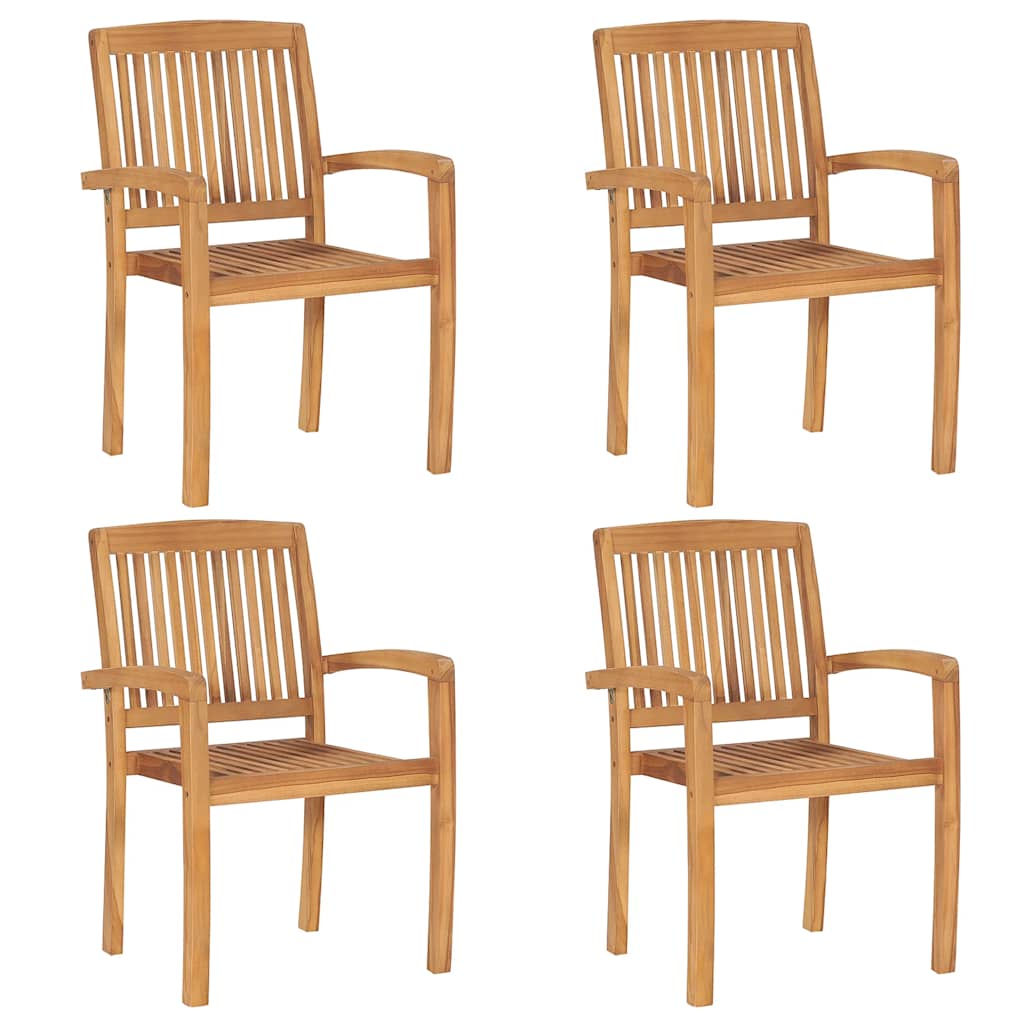 Juego de comedor para jardín 5 piezas madera maciza de teca