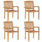 Juego de comedor para jardín 5 piezas madera maciza de teca