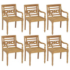 Sillas Batavia 2 uds madera maciza teca con cojines gris oscuro