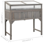 Jardinera elevada con invernadero 110x54x120 cm abeto
