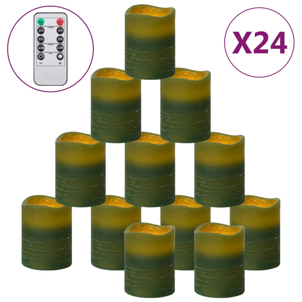 Velas sin llama luz LED 24 uds con mando a distancia