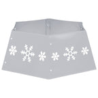 Falda del árbol de Navidad plateada y blanca Ø68x25 cm