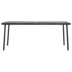 Juego de comedor de jardín 7 piezas acero gris oscuro