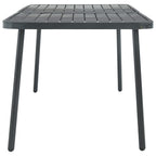 Juego de comedor de jardín 7 piezas acero gris oscuro