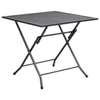 Juego de muebles de comedor de jardín 5 piezas acero antracita