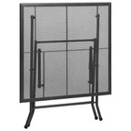 Juego de muebles de comedor de jardín 5 piezas acero antracita