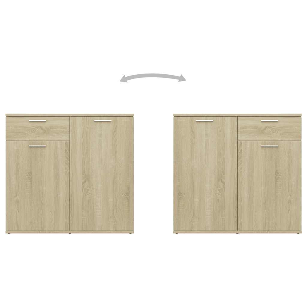 Aparador de madera de ingeniería roble Sonoma 160x36x75 cm