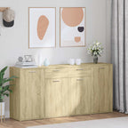 Aparador de madera de ingeniería roble Sonoma 160x36x75 cm